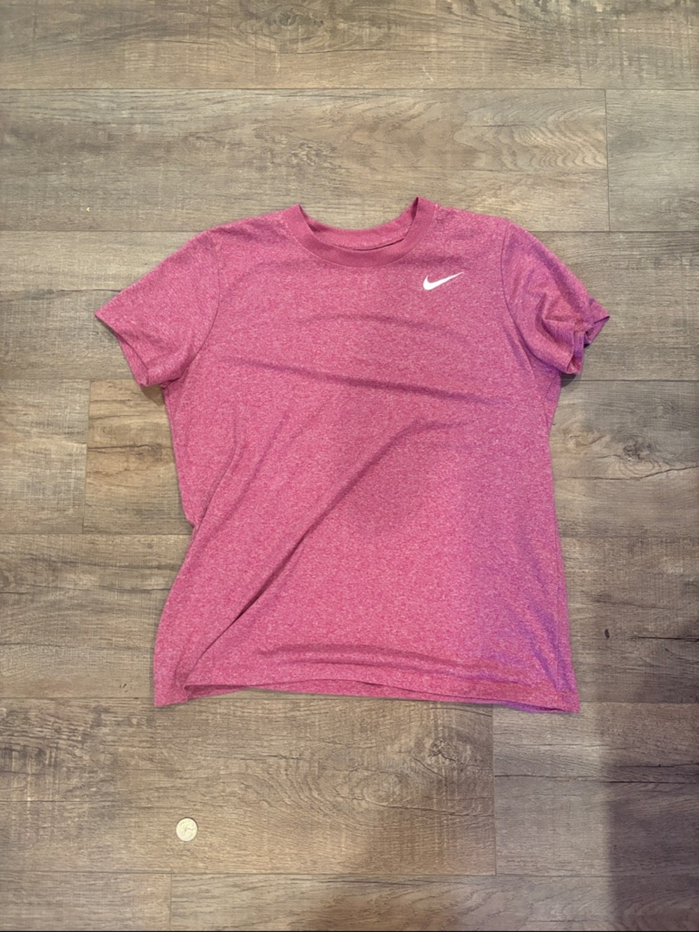 Nike Women's Heather Pink Short Sleeve Dri-FIT Tee